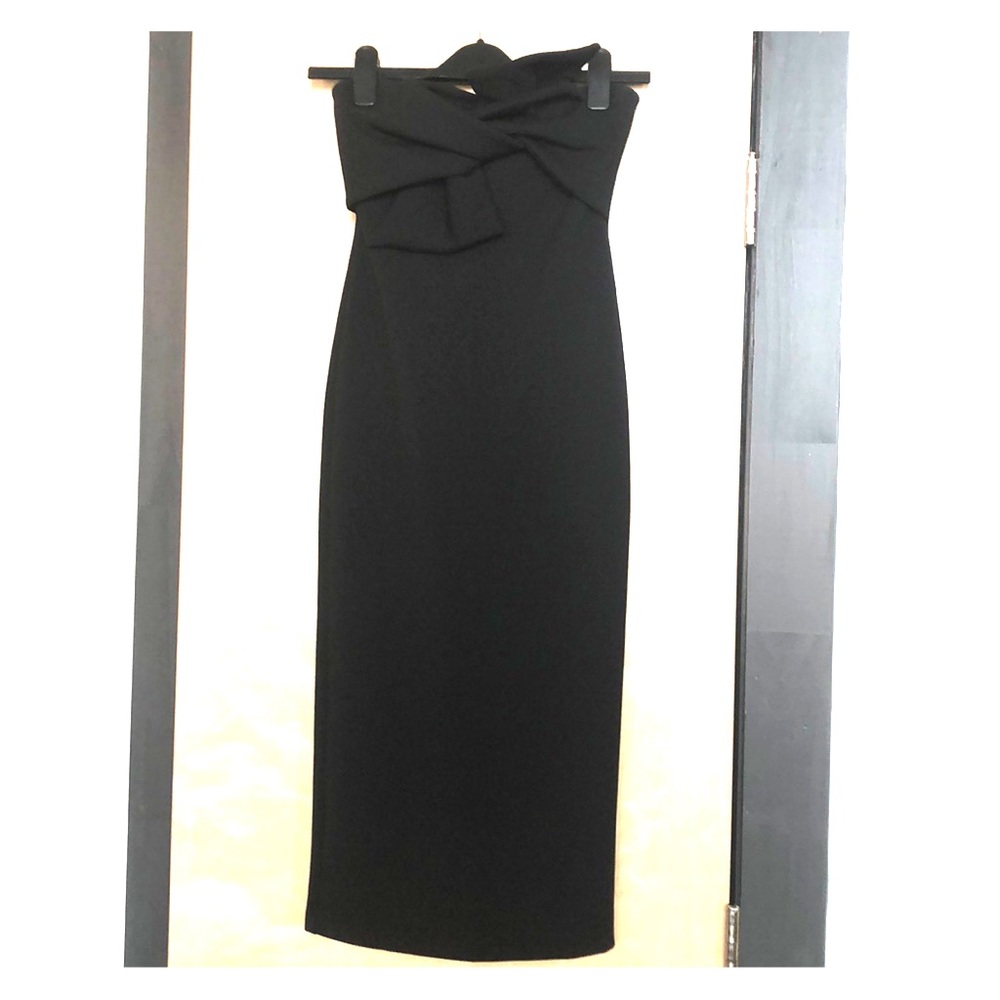 Black Knot Top Midi Dress